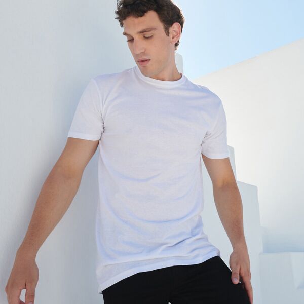 Longline t-shirt with dipped hem Thumbnail